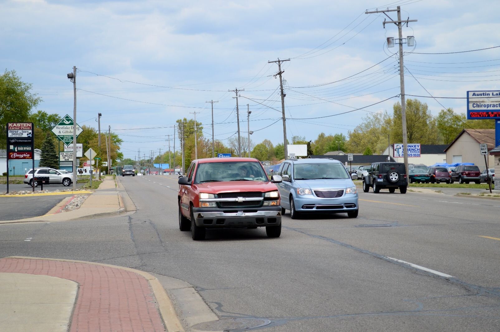 Portage Road looking north near Forest Drive. A traffic signal at Forrest and Portage is "one of the first action steps we would like to complete," City Manager Joseph La Margo says. It would be placed within 2021-2022.