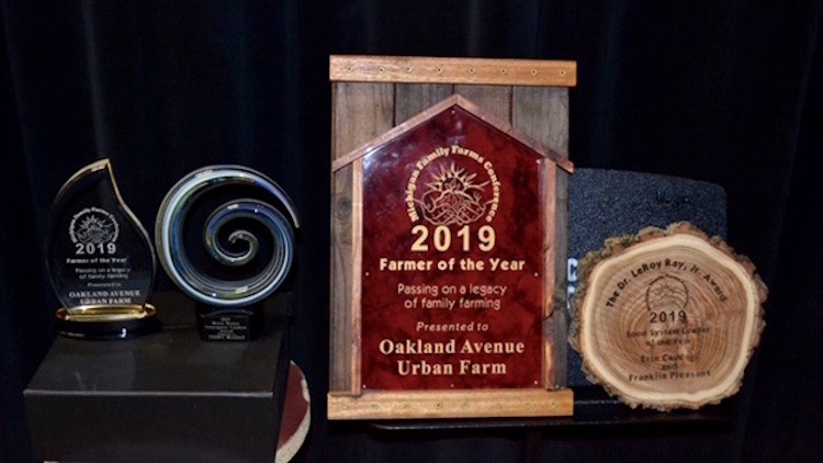 Farmer of the Year is Jerry Hebron and Oakland Avenue Urban Farm in Detroit; Food System Leader is Erin Caudell and Franklin Pleasant, of The Local Grocer in Flint, and the Courageous Catalyst award went to Terry McClean, founder of Edible Flint.