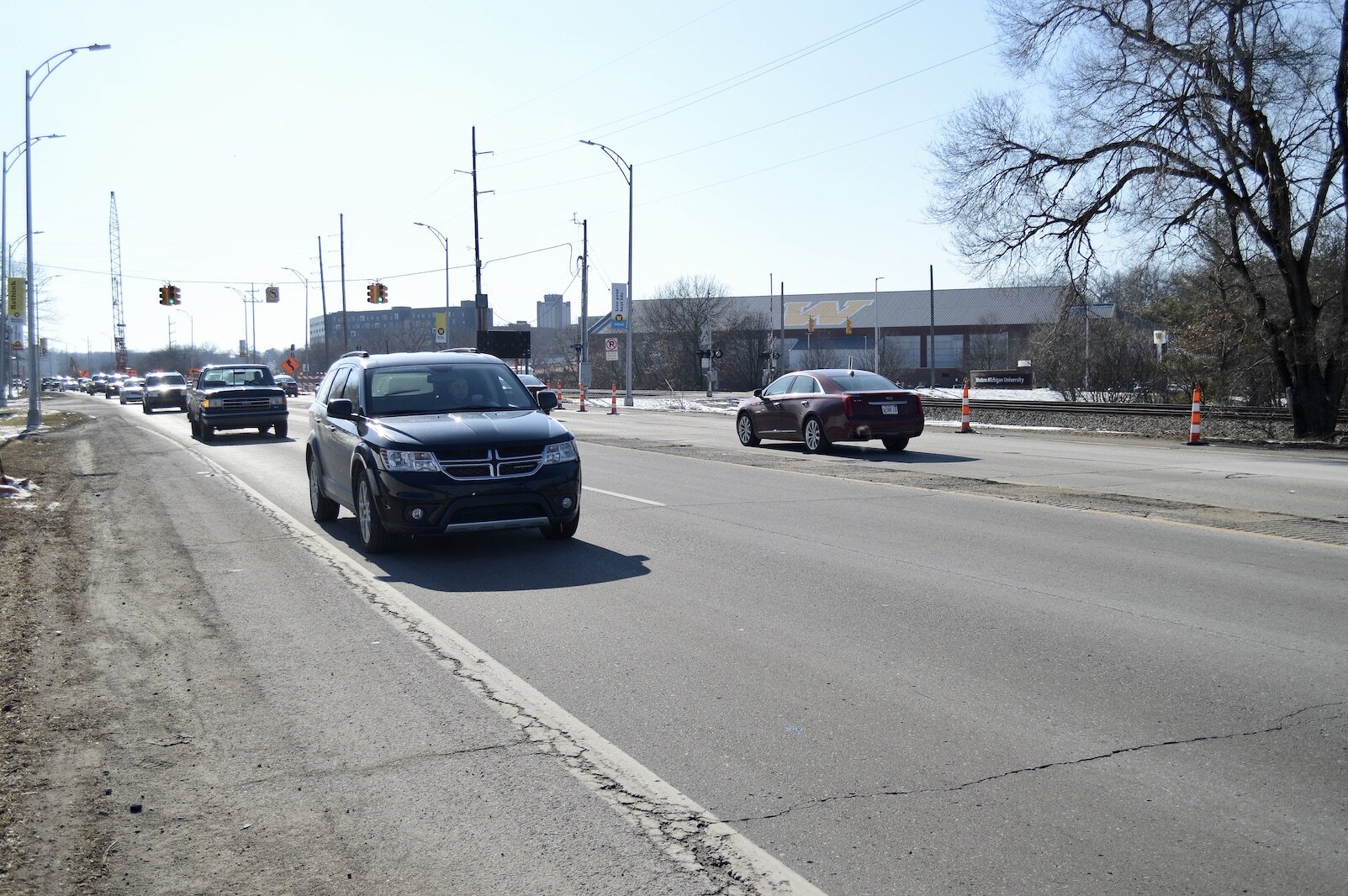 Stadium currently has no pedestrian/bike infrastructure