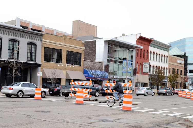 The city proposes calming traffic on the street so it is easier for pedestrians and cyclists to cross.