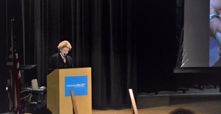 U.S. Senator Debbie Stabenow addresses the conference attendees.