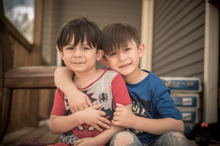 Esto's sons, Zechariah and Zeke, at home. Photo by Fran Dwight.