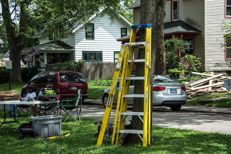 Ready for work on a recent Building Blocks project on Lane Boulevard.