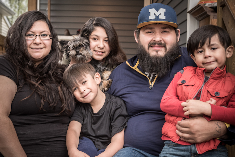 Ariel and Esto Jaurez with their children, Estevan Ezekial (Zeke) ,6, Nila, 11, and Zechariah, 4.