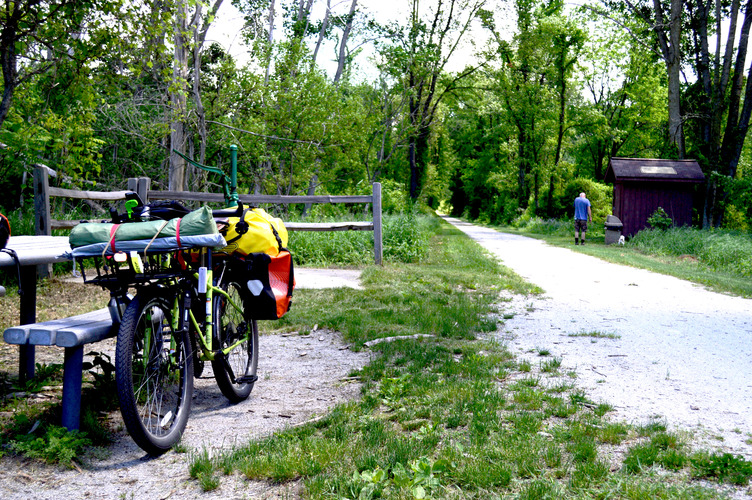 Sherman, the Surly Troll, on the Kal-Haven Trail.