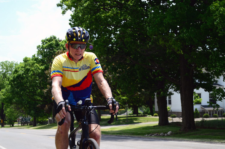 Paul Runnels goes for a bike ride.