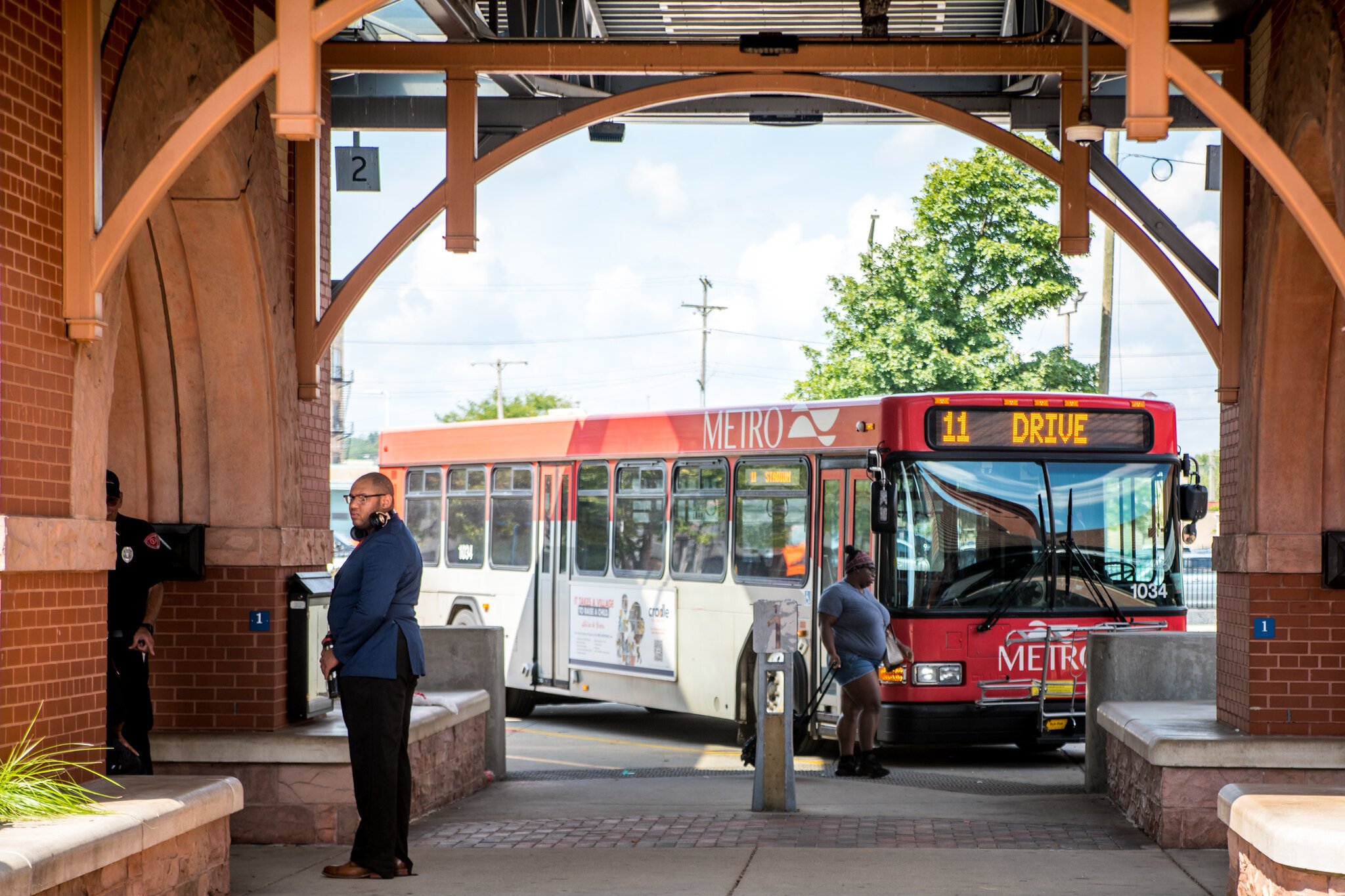 All the buses on Kalamazoo Metro Transit's 21 routes return frequently each day to the Kalamazoo Transit Center.