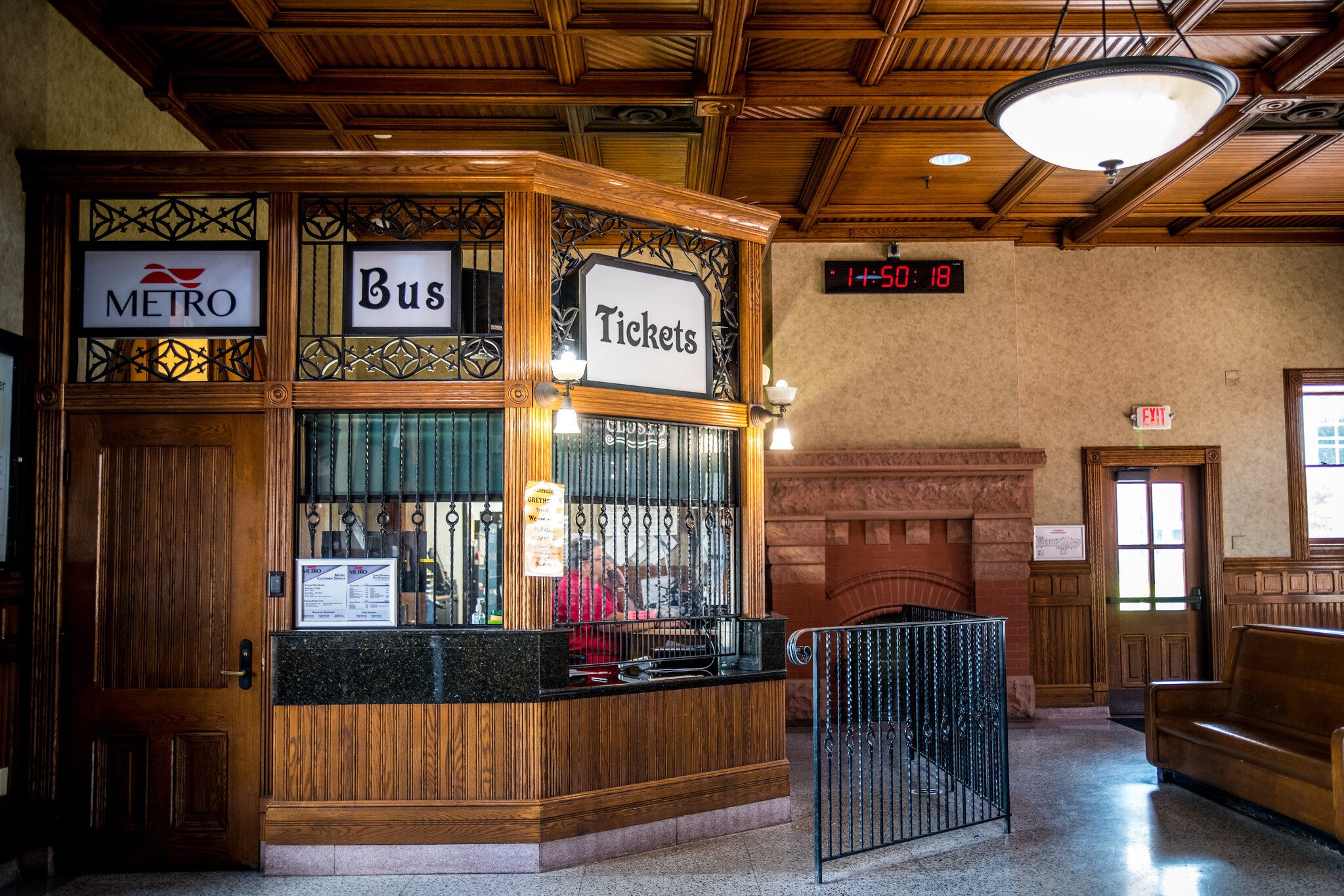 Inside Kalamazoo transportation hub at 459 N. Burdick