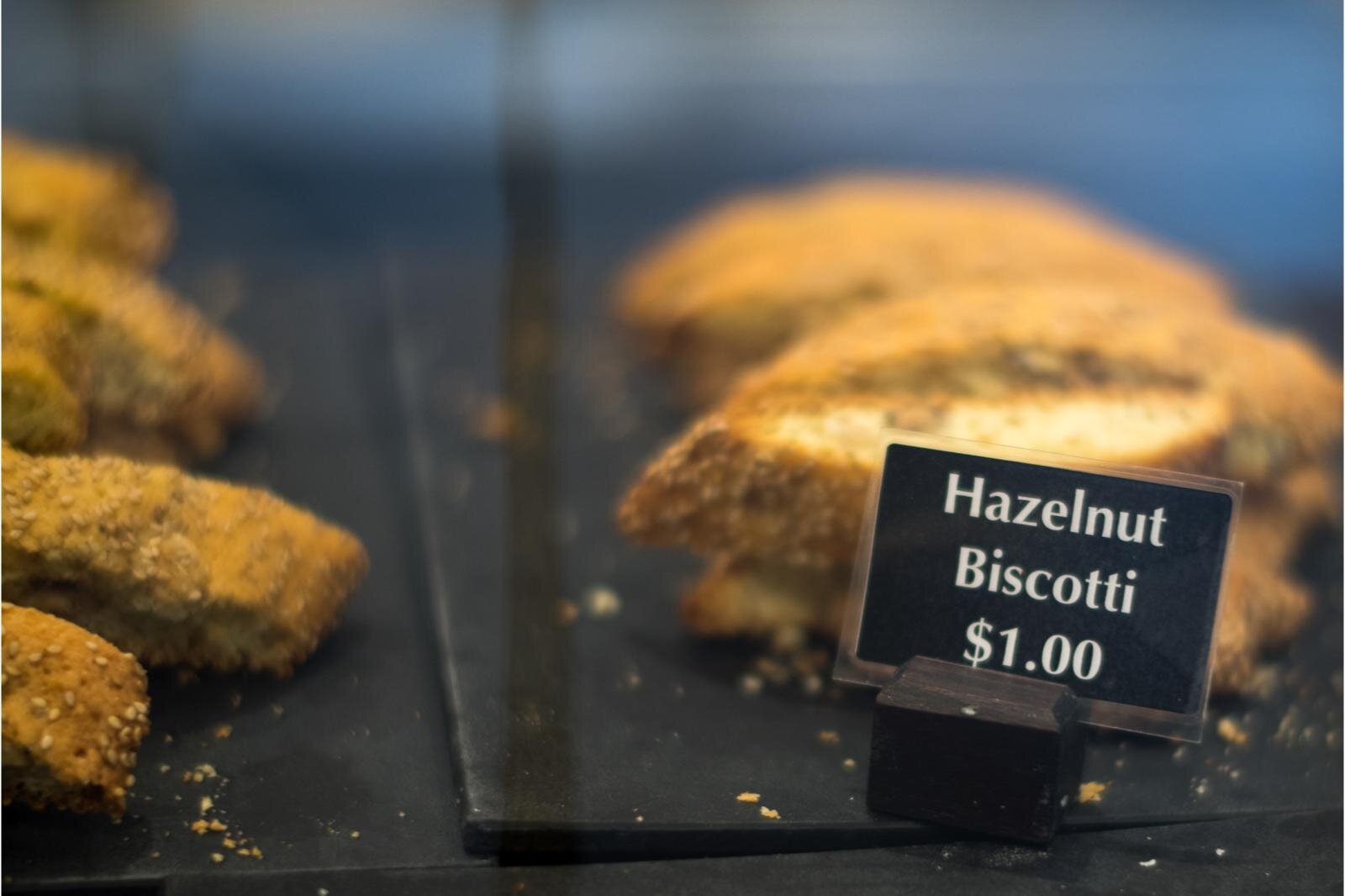 Customers love to check out the daily array of tempting cookies and pastries