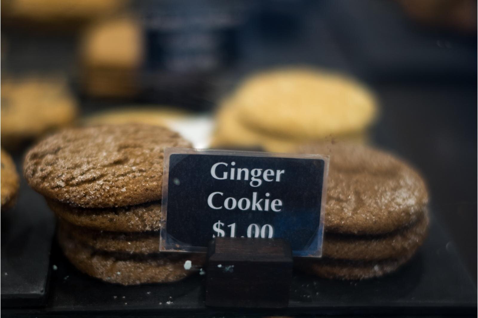 Customers love to check out the daily array of tempting cookies and pastries.