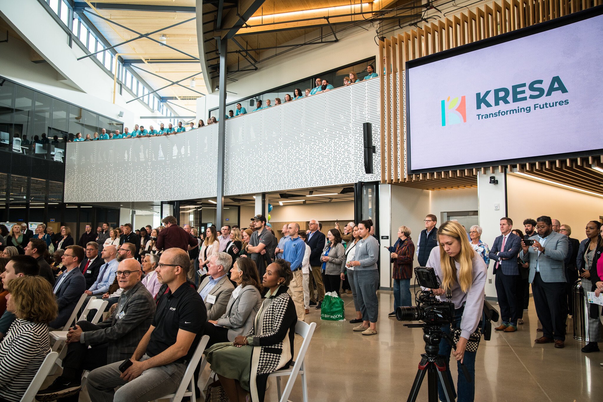 Hundreds of local officials, school administrators, teachers, and government and organizational leaders attended the ribbon cutting for KRESA's state-of-the-art Career Connect Center.