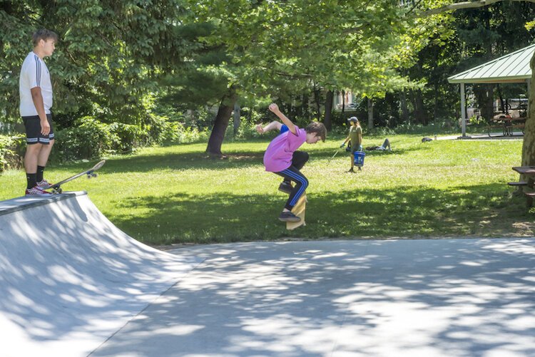 Davis Street Park draws a diverse crowd, including families, students, skateboarders and concertgoers.