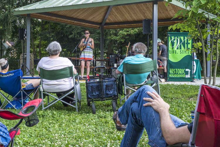 Efforts in Vine to offer free public music events have been successful, like this recent concert at Davis Street Park.