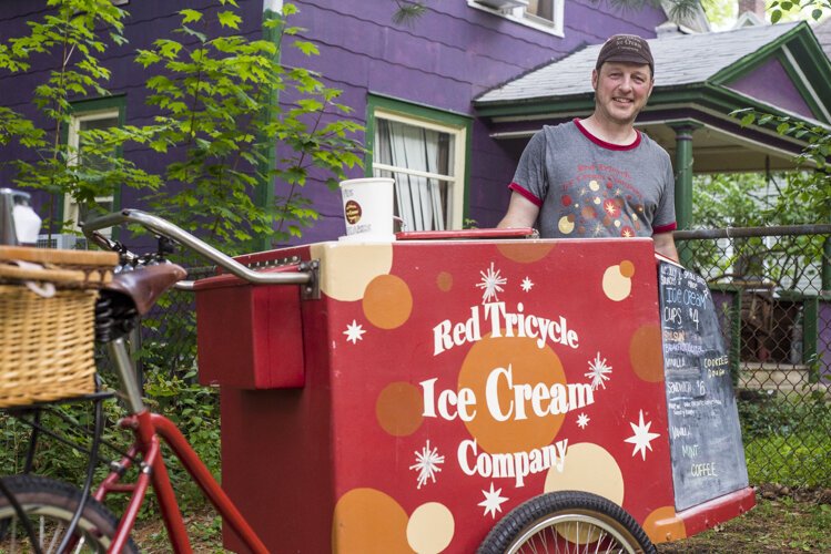 Ken Quayle, owner of  Red Tricycle Ice Cream, started his business in Madison, Wisc., and later revived it after moving to Kalamazoo's Vine.