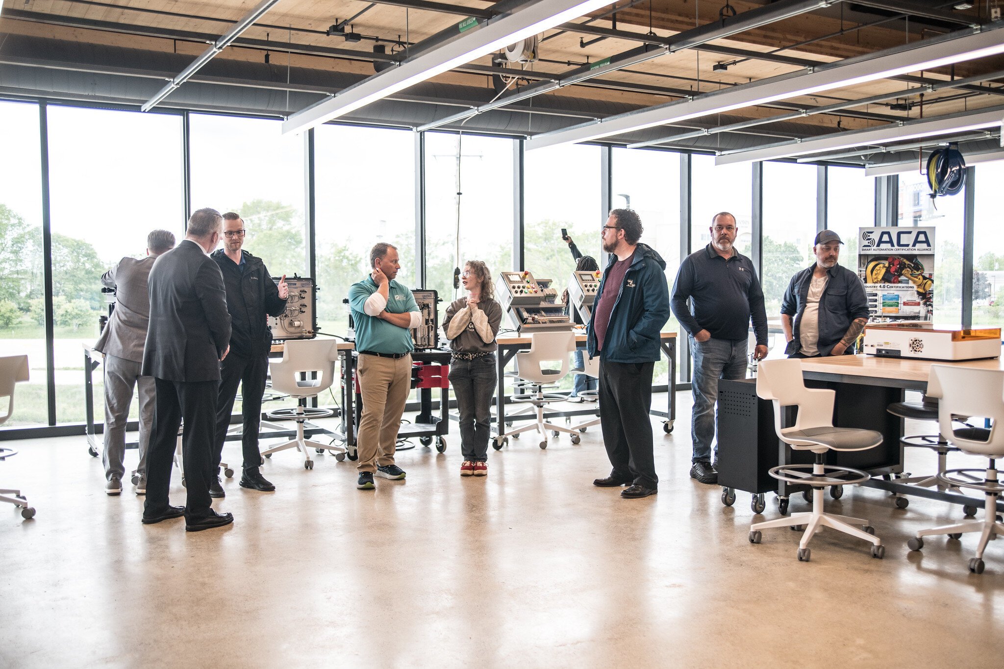The 162,000 square foot campus of the Career Connect Center is well-lit and welcoming.