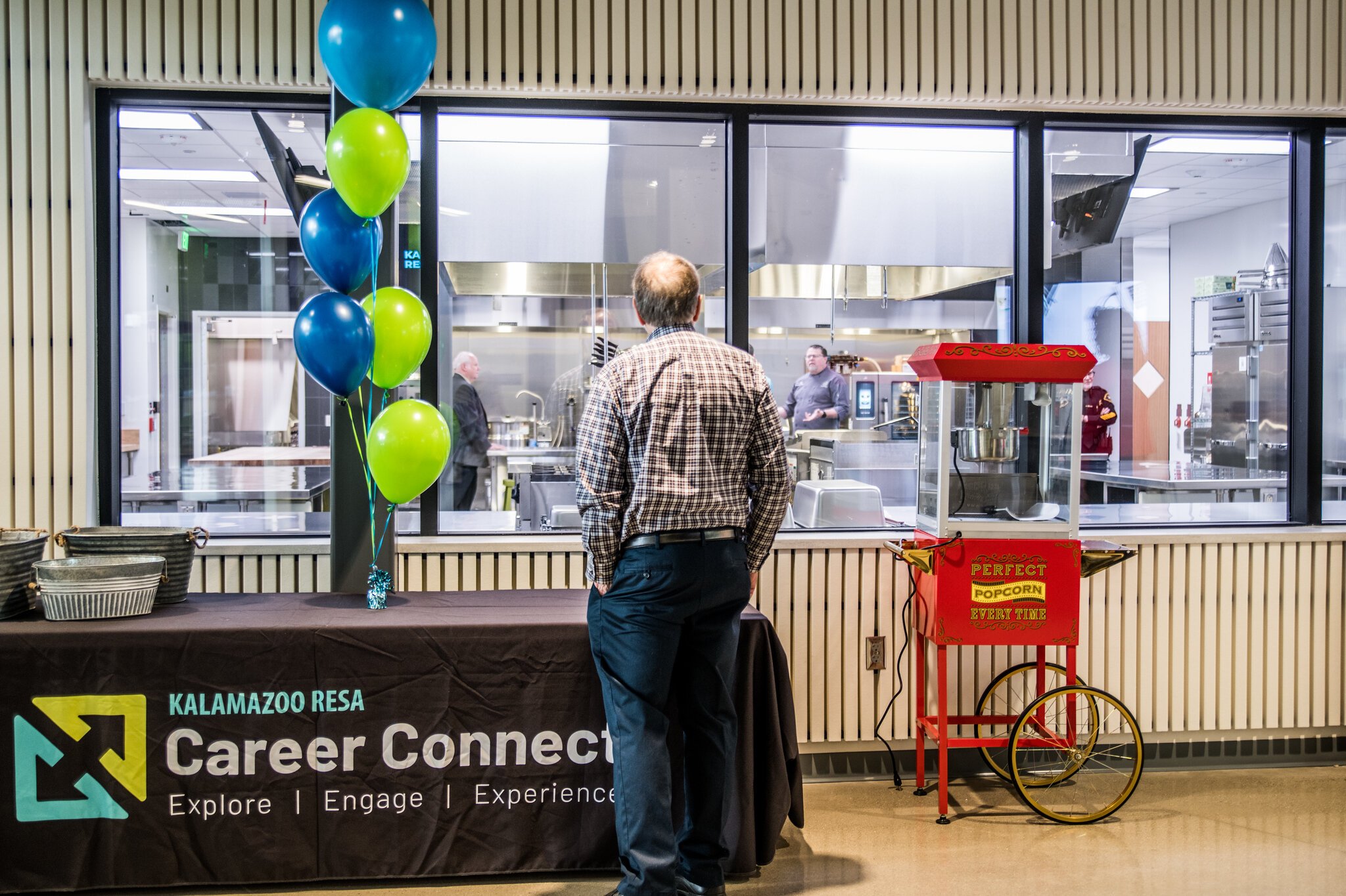 Outside of the culinary education area of KRESA's Career Connect Center.
