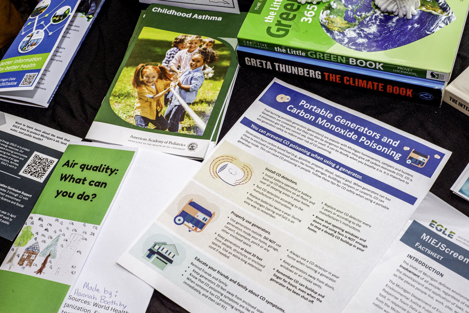 Health, Safety, and Environmental literature at the entry point of the Institute of Public Scholarship.