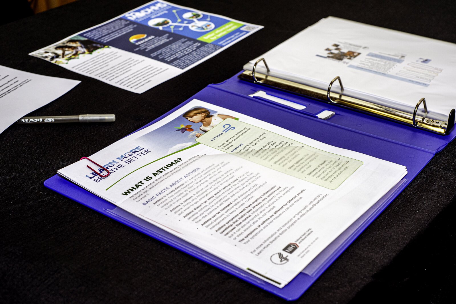 Information provided at the Kick Back and Breathe event