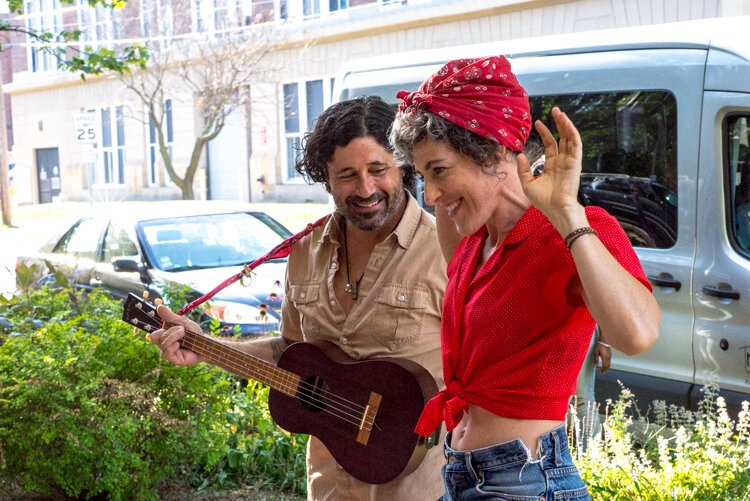 Musicians performed on Vine to celebrate the opening of Heirloom Arts, LLC during the August Art Hop.