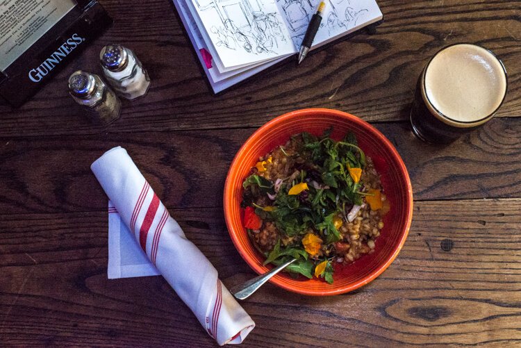 Not just known for its Guiness on tap, O'Duffy's Pub and Cosmo's Cucina serve a variety of delicious, often locally-sourced food with a seasonal menu.