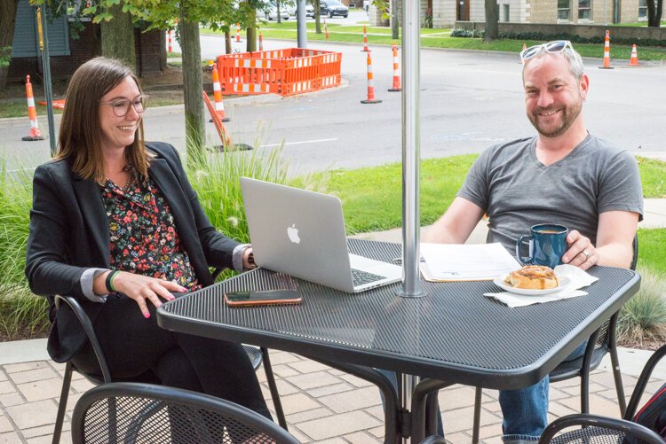 Walnut & Park cafe opened its patio this spring, a favorite spot for neighbors and downtown business workers.