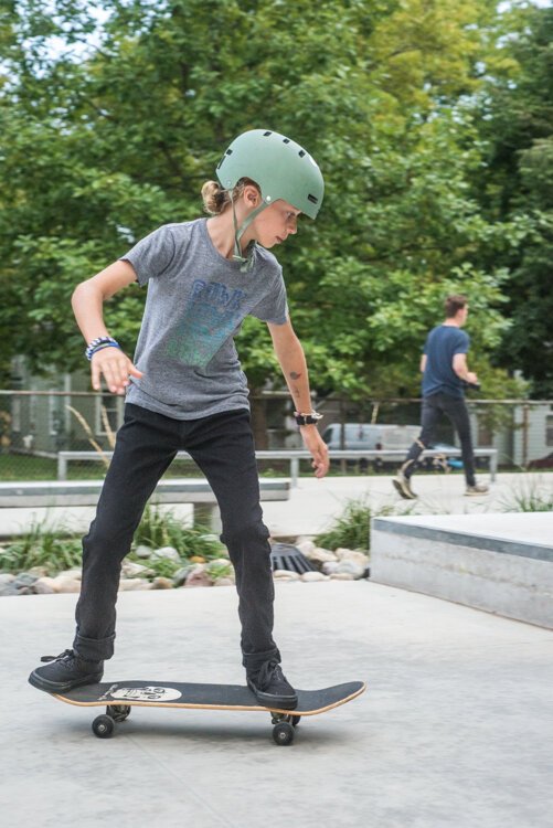 Tommy Drumm Walsh, 10, attended many meetings in support of the proposed Davis Street Plaza.