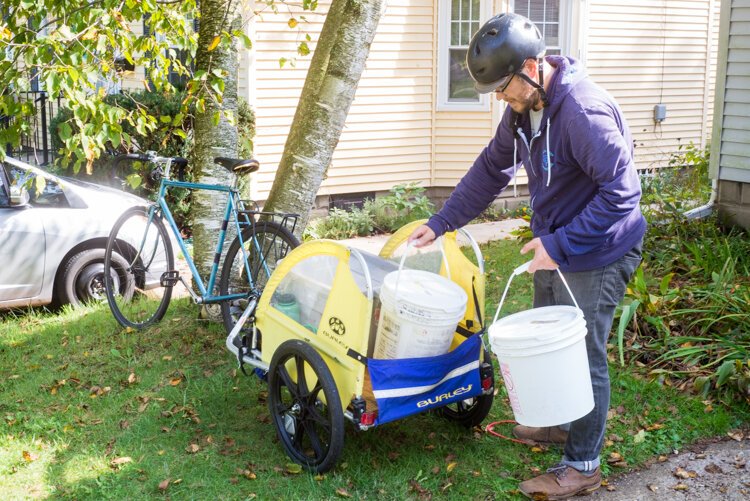 Chris Broadbent, owner of The Bike Farm, wants to create a business that is carbon positive rather than just carbon neutral.