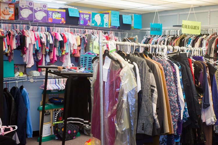 Students have access to free clothing for themselves and their children at the KCA free store.