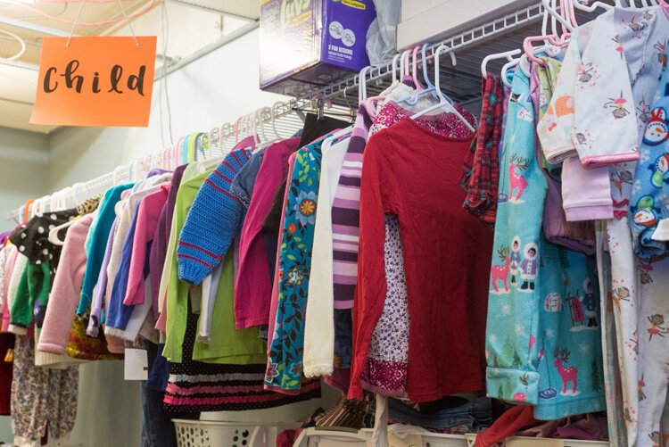 Students have access to free clothing for themselves and their children at the KCA free store.