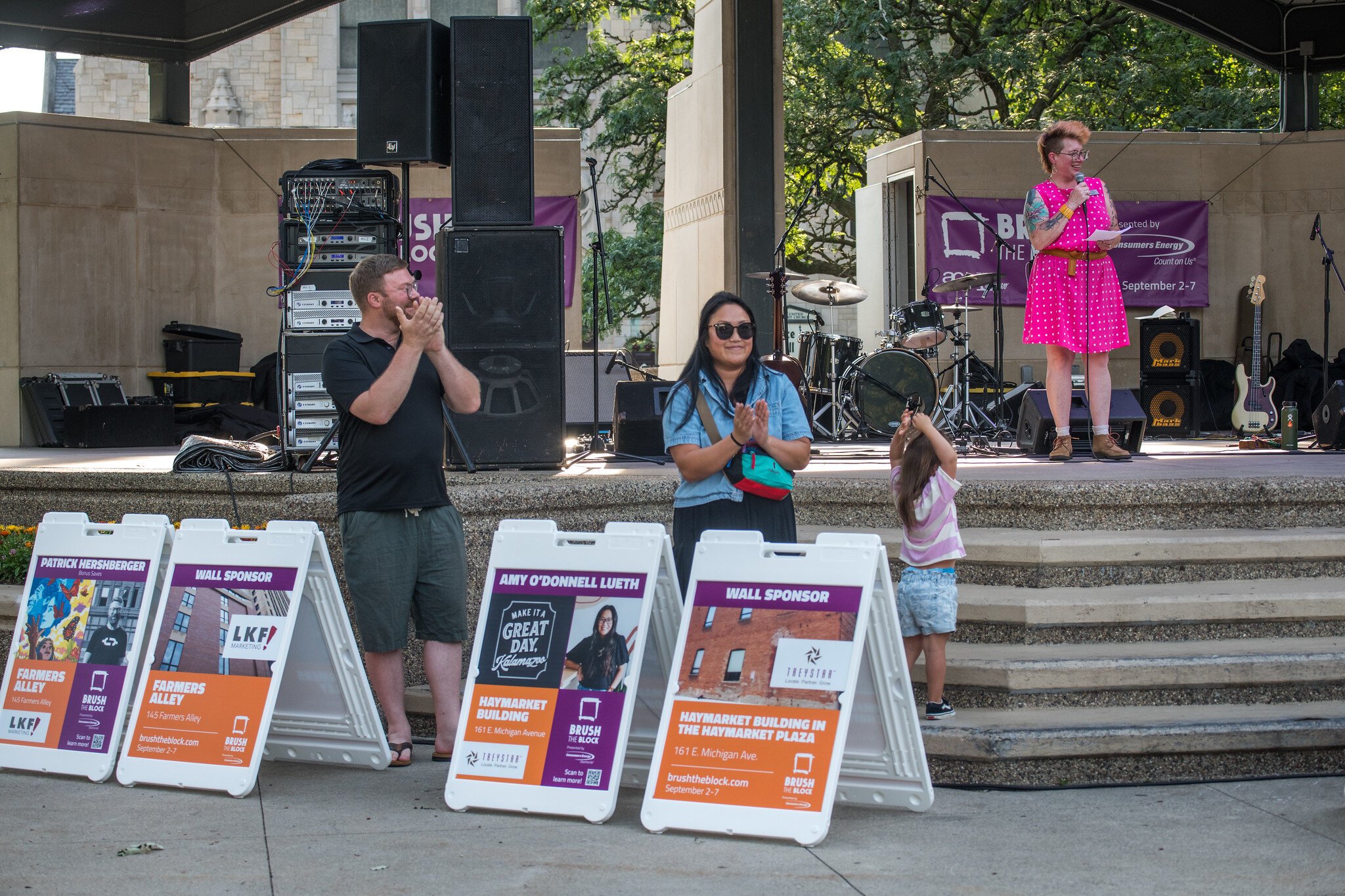 Brush the Block muralists were announced on Friday, July 11 at Bronson Park.