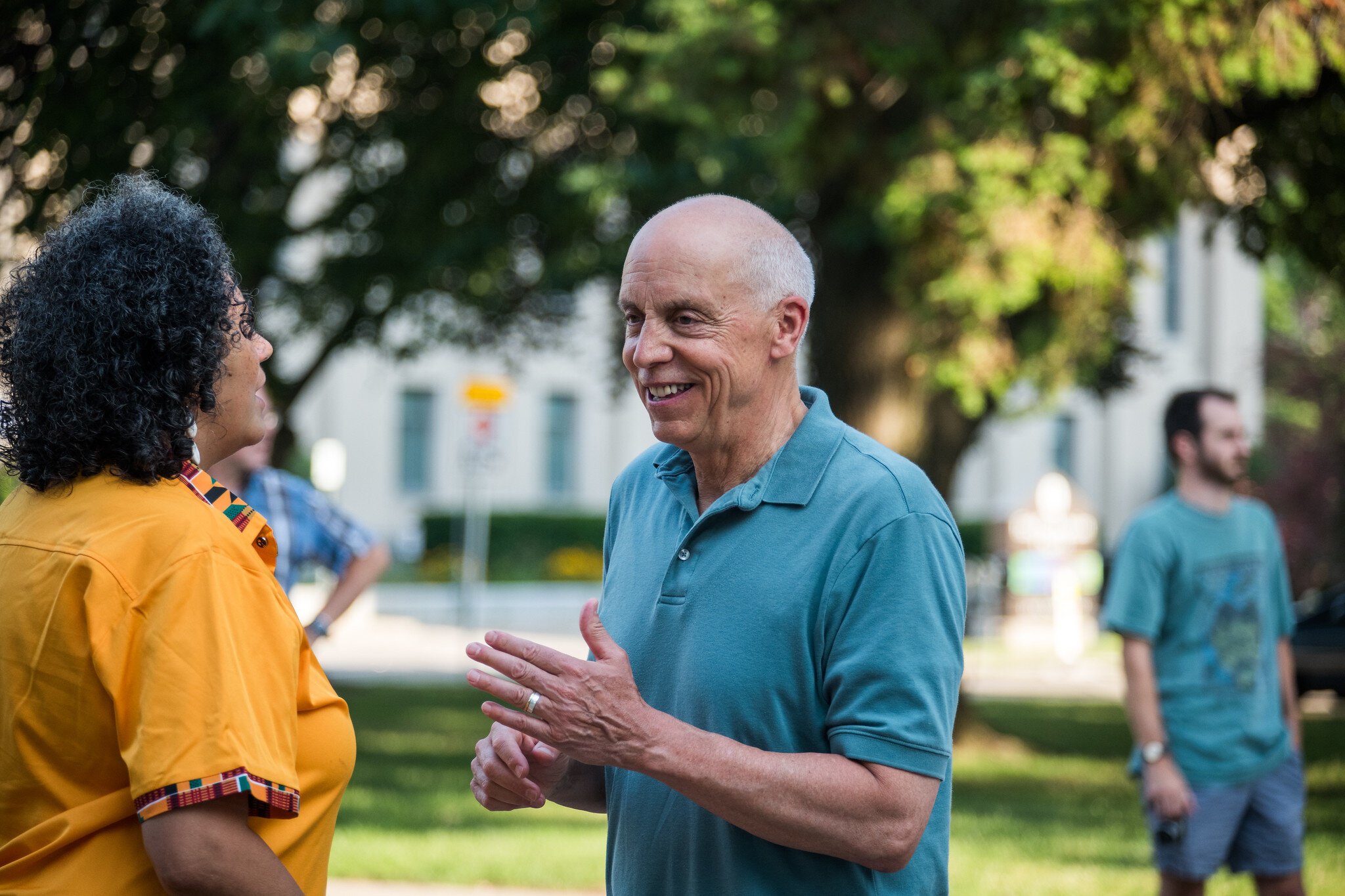 Kalamazoo Mayor David Anderson attended the Brush the Block announcement on July 11.