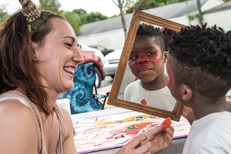 Getting a good look while looking good at Art Hop in Edison.
