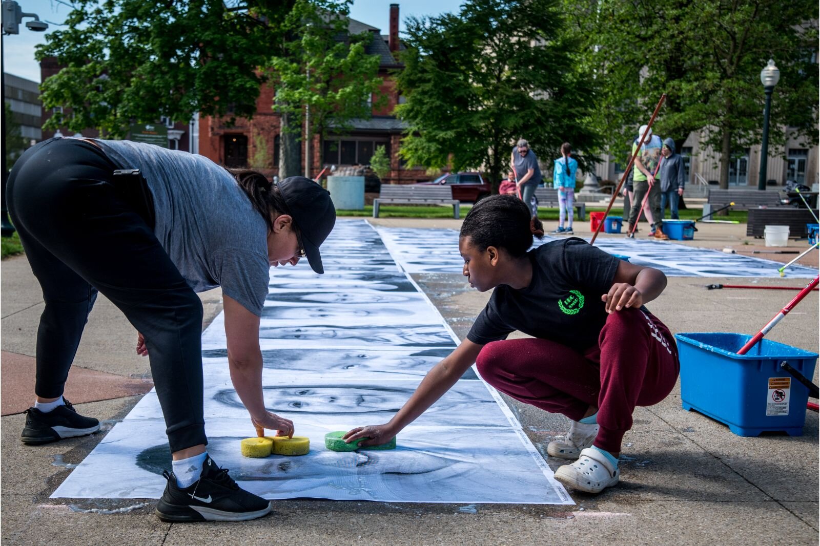 The installation is part of the worldwide “Inside Out Project,” a participatory art platform, which was created by the French artist known as JR. “Inside Out” allows everyone to share their untold stories by creating a work of public art. Since 2011,