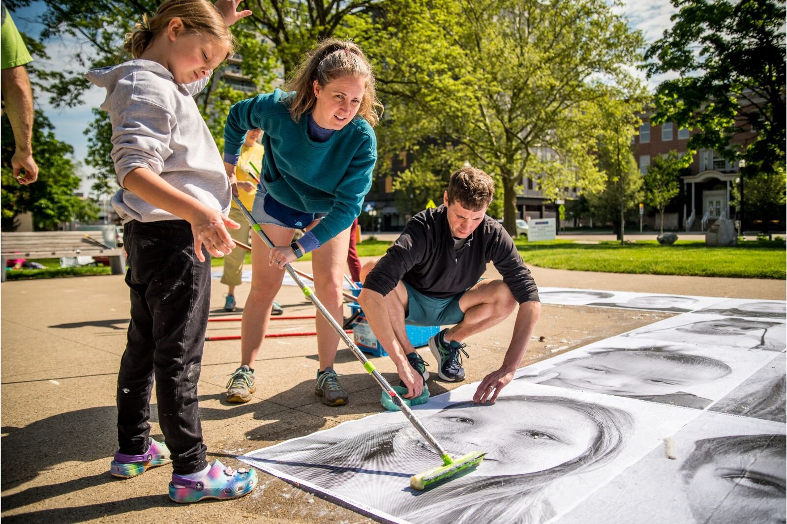 Kalamazoo Public Schools students are declaring, “We Are Kalamazoo Artists” with a major “Inside Out” art installation that runs in conjunction with the school district’s annual Bronson Park Outdoor Art Show, which opens May 19 to May 31.