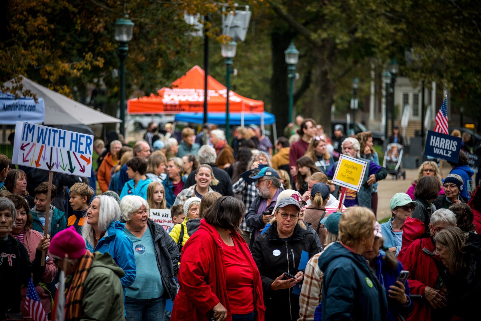 Over 1,200 people showed up to march for women's rights on Oct. 13.