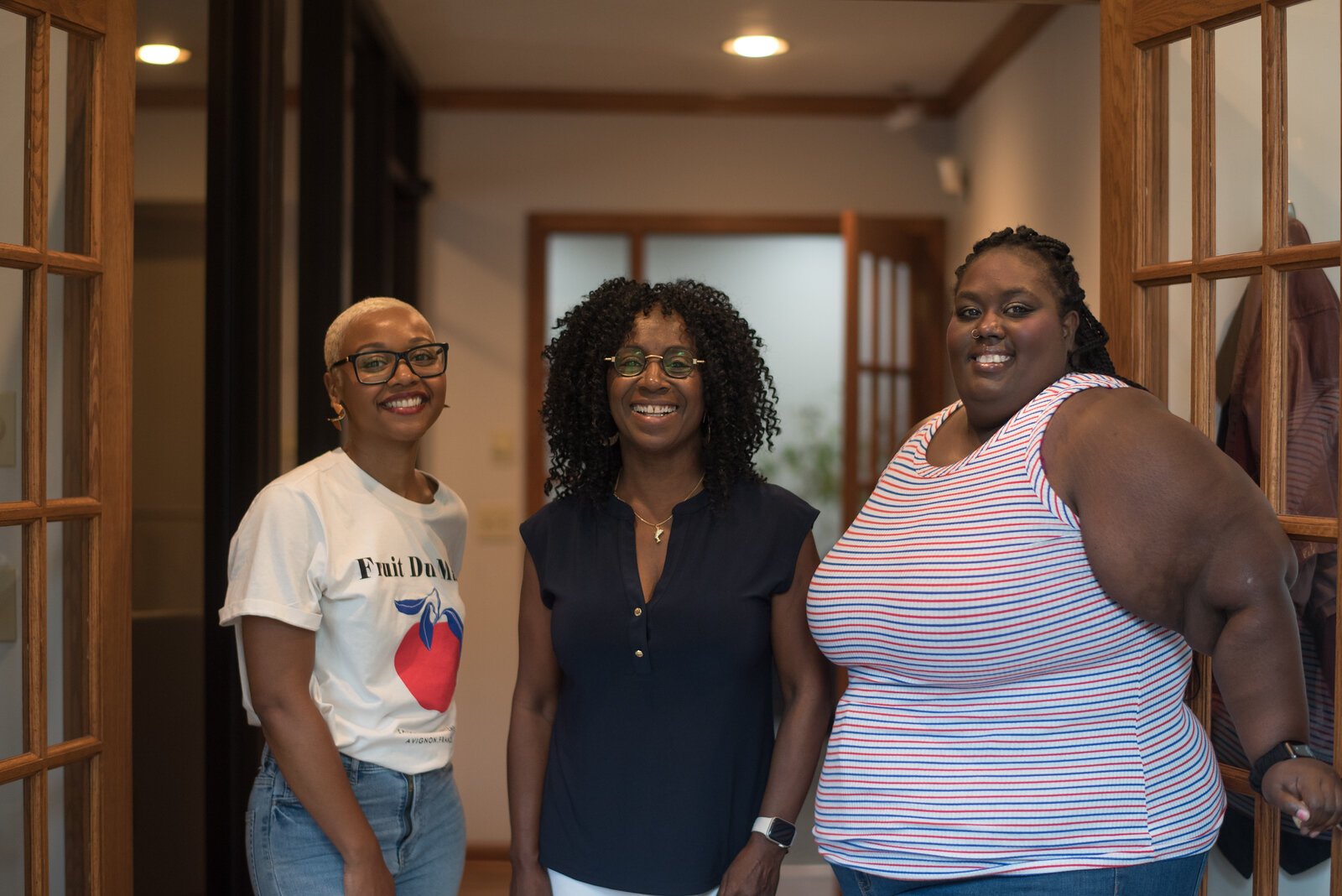 Megan Allen, Program Director, and Pam Coffey, Executive Director of Healthy House for Women in Kalamazoo, and resident Willesha Riddle