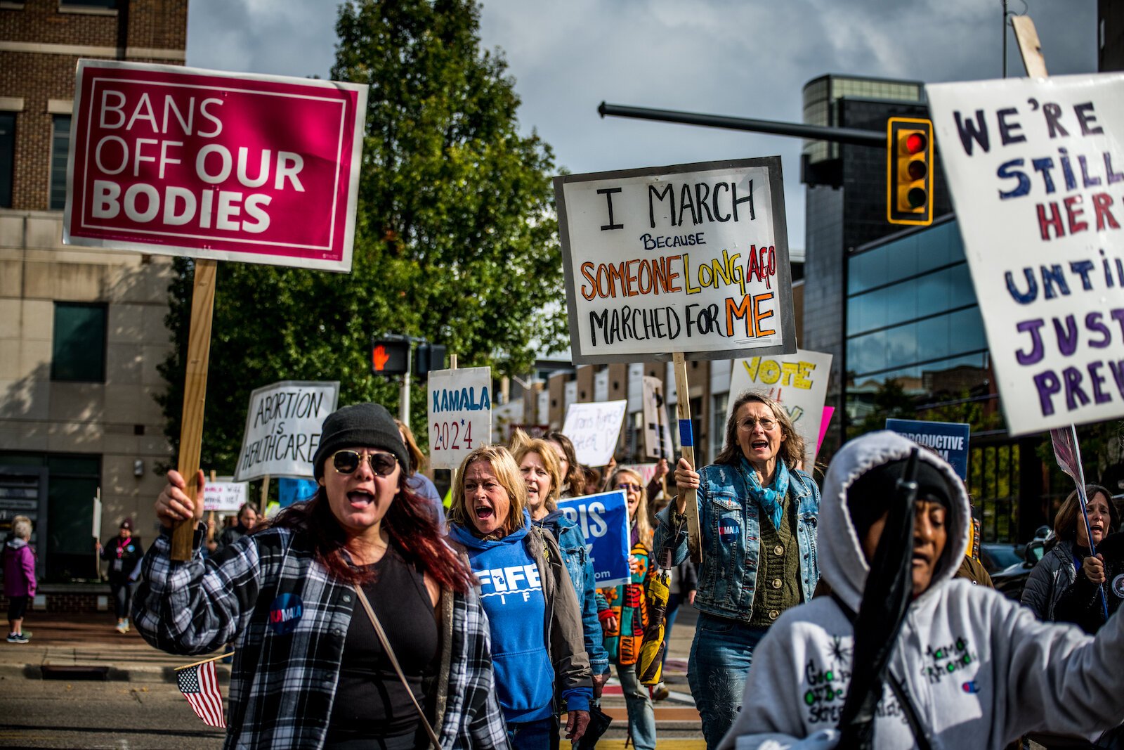 "Bans off our bodies" was a rallying cry at the 2024 Kalamazoo Women's March.