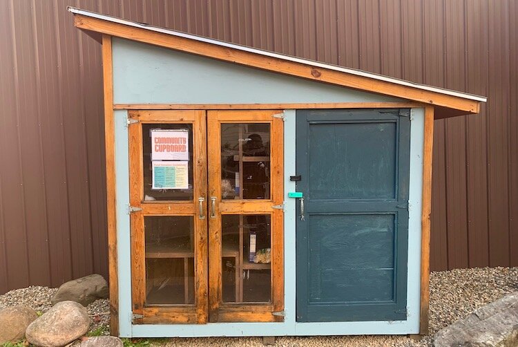 The Edison Neighborhood Association has become home to the Community Cupboard, an outdoor, closet-sized shed with a refrigerator to provide food at any time of day to those in need. 
