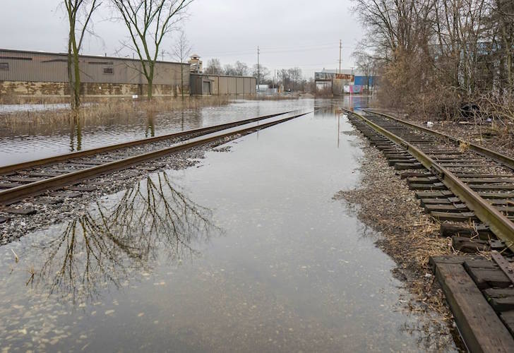 Flooding made it hard to travel in February.