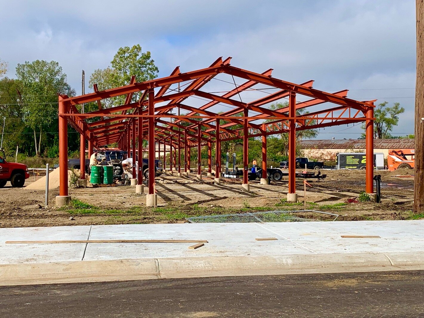 Construction continues on Kalamazoo Farmers Market in the 1500 block of Bank Street.