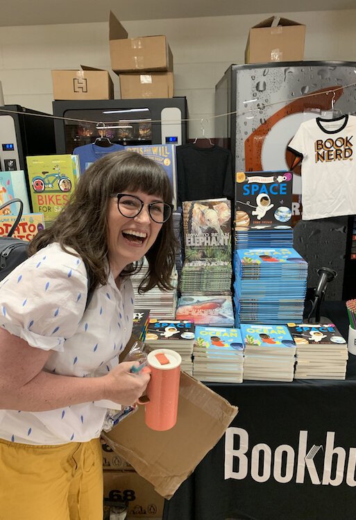 Emily Kastner, cofounder of Read and Write Kalamazoo, is now a published author and illustrator of a series of picture books called Nerdy Babies.