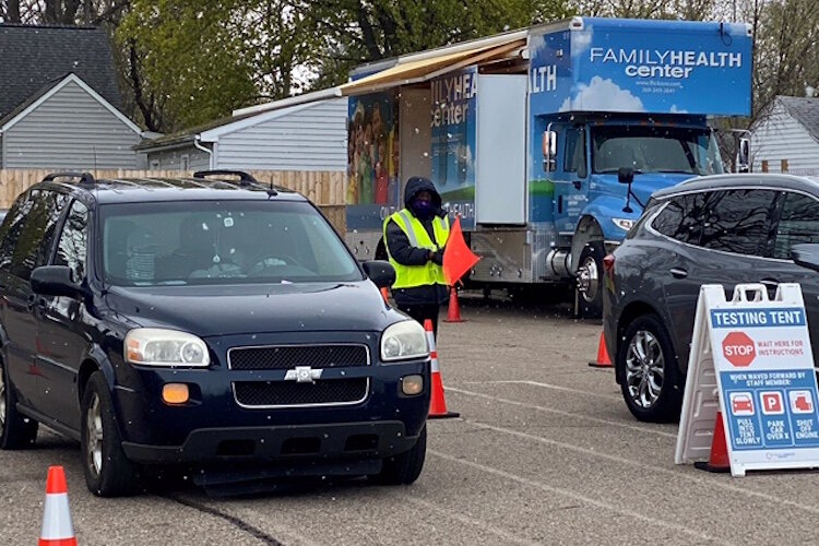 A previous drive through vaccination event earlier this year. 