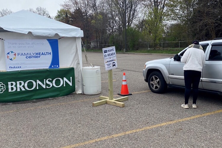 A previous drive through vaccination event earlier this year. 