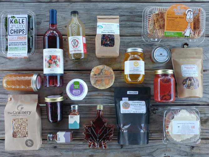 Vendors show their wares at the Farmers Market.