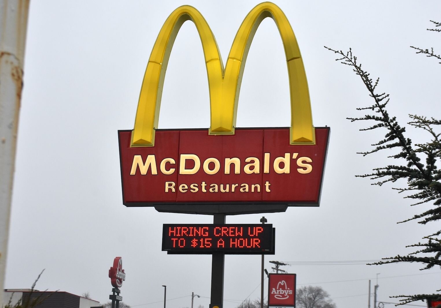 A help wanted sign at the McDonald’s on Capital Avenue SW. 