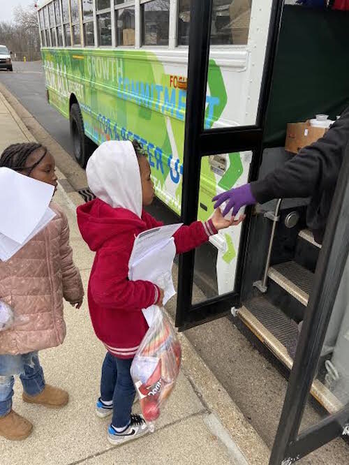 Using a converted school bus, the Y delivers lunches at its various drop-off sites in this hard-to-miss vehicle that its staff fondly refers to as the Green Bean.