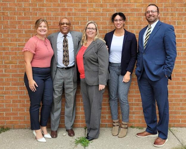 Alyssa Gunderson, Lead Social Worker Muskegon;  Fred Johnson, Director Muskegon; Manda Mitteer, Deputy Director Muskegon Public Defender; Lydia Carson, Social Worker Muskegon;  Chad Catalino, Director Allegan, Van Buren Public Defender