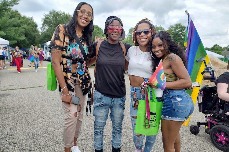 Friends celebrate at BC Pride.