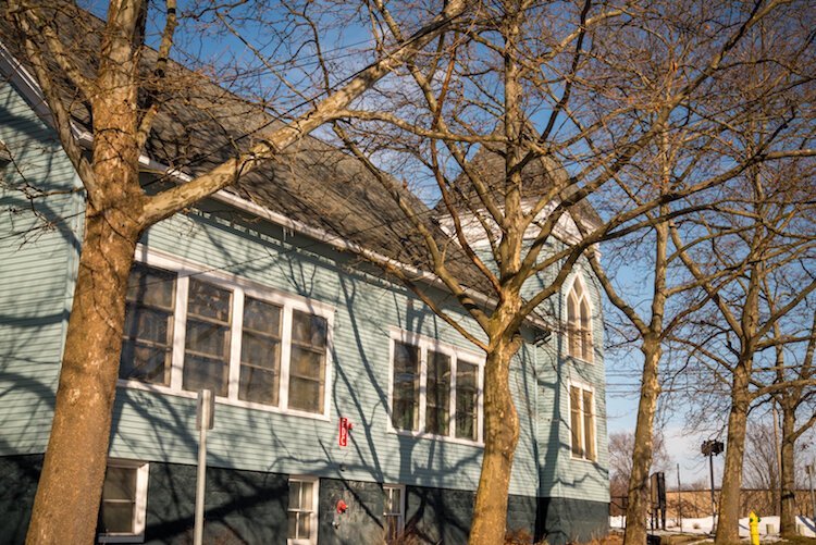 Members of The Dormouse Theatre Troupe, a sketch comedy group, have been working for about two years to renovate the 125-year-old church building there on the northwest corner of Portage and Lake streets for use as a theater.