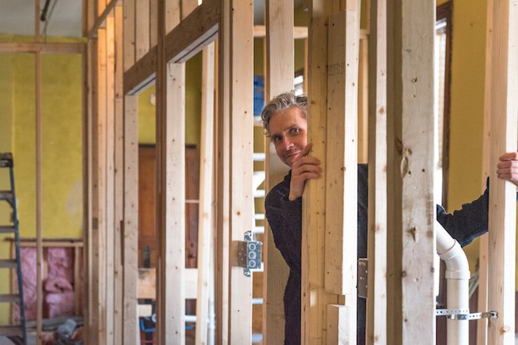 Members of The Dormouse Theatre Troupe, a sketch comedy group, have been working for about two years to renovate the 125-year-old church building there on the northwest corner of Portage and Lake streets for use as a theater.